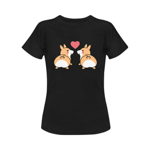 Kissing Corgi Love Women's T-Shirt-Apparel-Apparel, Corgi, Dogs, T Shirt-7