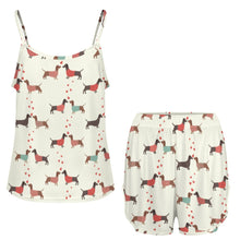 Load image into Gallery viewer, Kissing Dachshunds Love Women's Cami and Shorts Pajama Set-Apparel-Apparel,Dachshund,Dog Mom Gifts,Pajamas-10