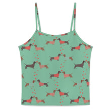 Load image into Gallery viewer, Kissing Dachshunds Love Women's Cami and Shorts Pajama Set-Apparel-Apparel,Dachshund,Dog Mom Gifts,Pajamas-Mint Green-XS-17
