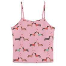 Load image into Gallery viewer, Kissing Dachshunds Love Women's Cami and Shorts Pajama Set-Apparel-Apparel,Dachshund,Dog Mom Gifts,Pajamas-Light Pink-XS-13