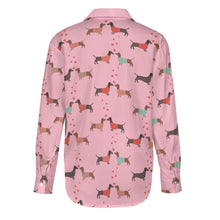 Load image into Gallery viewer, Kissing Dachshunds Love Women&#39;s Shirt-Apparel-Apparel,Dachshund,Dog Mom Gifts,Shirt-12