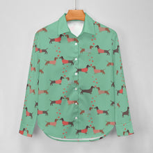 Load image into Gallery viewer, Kissing Dachshunds Love Women&#39;s Shirt-Apparel-Apparel,Dachshund,Dog Mom Gifts,Shirt-16
