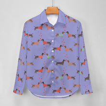 Load image into Gallery viewer, Kissing Dachshunds Love Women&#39;s Shirt-Apparel-Apparel,Dachshund,Dog Mom Gifts,Shirt-19