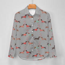 Load image into Gallery viewer, Kissing Dachshunds Love Women&#39;s Shirt-Apparel-Apparel,Dachshund,Dog Mom Gifts,Shirt-22