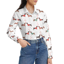 Load image into Gallery viewer, Kissing Dachshunds Love Women&#39;s Shirt-Apparel-Apparel,Dachshund,Dog Mom Gifts,Shirt-30