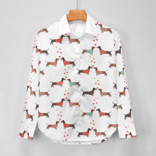 Load image into Gallery viewer, Kissing Dachshunds Love Women&#39;s Shirt-Apparel-Apparel,Dachshund,Dog Mom Gifts,Shirt-7