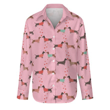 Load image into Gallery viewer, Kissing Dachshunds Love Women&#39;s Shirt-Apparel-Apparel,Dachshund,Dog Mom Gifts,Shirt-Light Pink-S-11