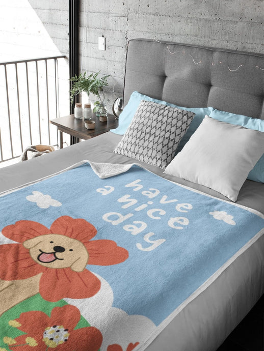 Image of a have a nice day Labrador Blanket