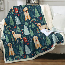 Load image into Gallery viewer, Labrador Holiday Cheer Christmas Blanket-Blanket-Blankets, Christmas, Home Decor, Labrador-10