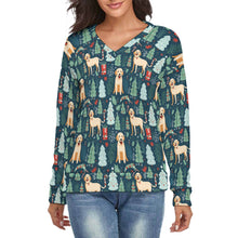 Load image into Gallery viewer, Labrador Holiday Cheer Women&#39;s V-Neck Christmas Sweater-Apparel-Apparel,Christmas,Dog Mom Gifts,Labrador,Sweater,Sweatshirt-S-2