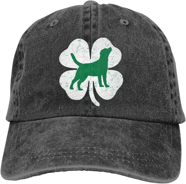 Image of a Labrador baseball cap in lucky labrdaor  design