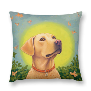 Labrador Luminescence Plush Pillow Case-Cushion Cover-Dog Dad Gifts, Dog Mom Gifts, Home Decor, Labrador, Pillows-12 "×12 "-1