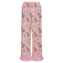 Load image into Gallery viewer, Labrador Pajama Pants for Women - Ruffle Hem Design - Watercolor Delight Labradors-Pajamas-Apparel,Dog Mom Gifts,Labrador,Pajamas-16