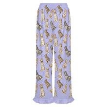 Load image into Gallery viewer, Labrador Pajama Pants for Women - Ruffle Hem Design - Watercolor Delight Labradors-Pajamas-Apparel,Dog Mom Gifts,Labrador,Pajamas-20