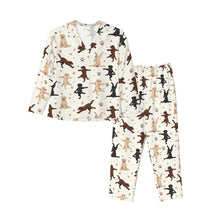 Load image into Gallery viewer, Labrador Pajamas for Women - XL Available - Labradors in All Colors Doing Yoga-Pajamas-Apparel,Dog Mom Gifts,Labrador,Pajamas-11