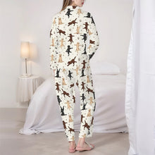 Load image into Gallery viewer, Labrador Pajamas for Women - XL Available - Labradors in All Colors Doing Yoga-Pajamas-Apparel,Dog Mom Gifts,Labrador,Pajamas-4