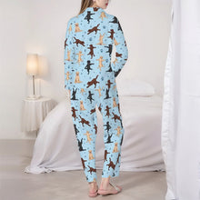 Load image into Gallery viewer, Labrador Pajamas for Women - XL Available - Labradors in All Colors Doing Yoga-Pajamas-Apparel,Dog Mom Gifts,Labrador,Pajamas-5