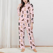 Load image into Gallery viewer, Labrador Pajamas for Women - XL Available - Labradors in All Colors Doing Yoga-Pajamas-Apparel,Dog Mom Gifts,Labrador,Pajamas-Pink-XS-3