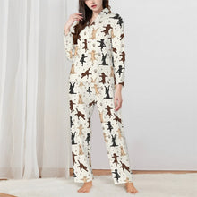Load image into Gallery viewer, Labrador Pajamas for Women - XL Available - Labradors in All Colors Doing Yoga-Pajamas-Apparel,Dog Mom Gifts,Labrador,Pajamas-White-XS-1