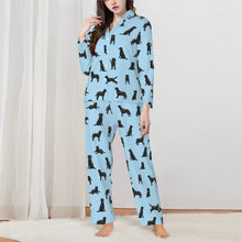 Load image into Gallery viewer, Labrador Pajamas for Women - XL Available - Playful Black Labradors-Pajamas-Apparel,Black Labrador,Dog Mom Gifts,Labrador,Pajamas-3
