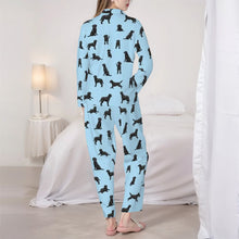Load image into Gallery viewer, Labrador Pajamas for Women - XL Available - Playful Black Labradors-Pajamas-Apparel,Black Labrador,Dog Mom Gifts,Labrador,Pajamas-5