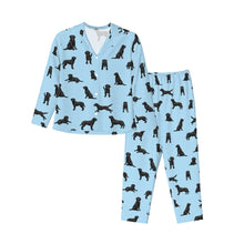 Load image into Gallery viewer, Labrador Pajamas for Women - XL Available - Playful Black Labradors-Pajamas-Apparel,Black Labrador,Dog Mom Gifts,Labrador,Pajamas-9