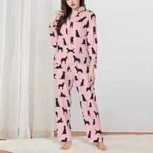 Load image into Gallery viewer, Labrador Pajamas for Women - XL Available - Playful Black Labradors-Pajamas-Apparel,Black Labrador,Dog Mom Gifts,Labrador,Pajamas-1