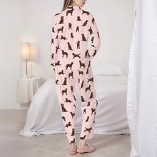 Load image into Gallery viewer, Labrador Pajamas for Women - XL Available - Playful Chocolate Labradors-Pajamas-Apparel,Chocolate Labrador,Dog Mom Gifts,Labrador,Pajamas-4
