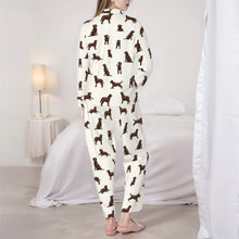 Load image into Gallery viewer, Labrador Pajamas for Women - XL Available - Playful Chocolate Labradors-Pajamas-Apparel,Chocolate Labrador,Dog Mom Gifts,Labrador,Pajamas-6