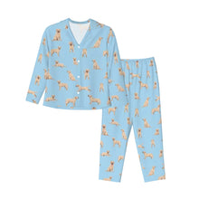 Load image into Gallery viewer, Labrador Pajamas for Women - XL Available - Playful Yellow Labrador-Pajamas-Apparel,Dog Mom Gifts,Labrador,Pajamas-11