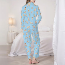 Load image into Gallery viewer, Labrador Pajamas for Women - XL Available - Playful Yellow Labrador-Pajamas-Apparel,Dog Mom Gifts,Labrador,Pajamas-5