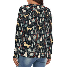 Load image into Gallery viewer, Labrador Retriever Holiday Village Women's V-Neck Christmas Sweater-Apparel-Apparel,Christmas,Dog Mom Gifts,Labrador,Sweater,Sweatshirt-4