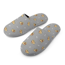 Load image into Gallery viewer, Labrador Slippers for Women - Cute Yellow Labrador Love - Flannel-Slippers-23