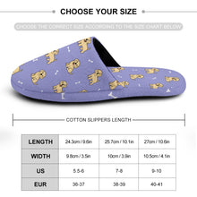 Load image into Gallery viewer, Labrador Slippers for Women - Happy Yellow Labrador Love - Flannel-Slippers-33