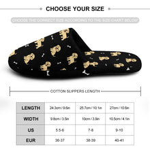 Load image into Gallery viewer, Labrador Slippers for Women - Happy Yellow Labrador Love - Flannel-Slippers-35