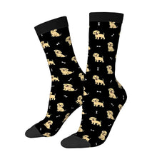Load image into Gallery viewer, Labrador Socks - Happy Yellow Labrador Love-Wear Accessories-Black-2 Black-1-One Size-23