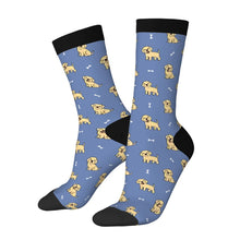 Load image into Gallery viewer, Labrador Socks - Happy Yellow Labrador Love-Wear Accessories-Blue-3 Black-One Size-41