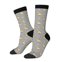 Load image into Gallery viewer, Labrador Socks - Happy Yellow Labrador Love-Wear Accessories-Gray-3 Black-One Size-61