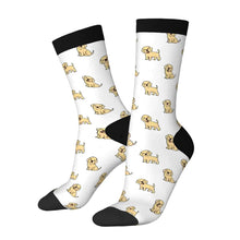 Load image into Gallery viewer, Labrador Socks - Happy Yellow Labrador Love-Wear Accessories-White-3 Black-One Size-1