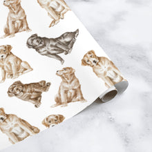 Load image into Gallery viewer, Labrador Wrapping Paper - Watercolor Delight Labradors - 3 Rolls Bundle-Christmas Ornament-Black Labrador,Chocolate Labrador,Christmas,Labrador,Wrapping Paper-5