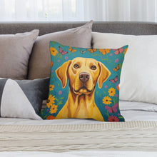 Load image into Gallery viewer, Labrador&#39;s Meadow Plush Pillow Case-Cushion Cover-Dog Dad Gifts, Dog Mom Gifts, Home Decor, Labrador, Pillows-2