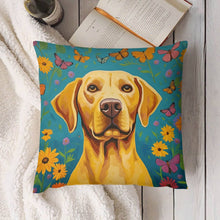 Load image into Gallery viewer, Labrador&#39;s Meadow Plush Pillow Case-Cushion Cover-Dog Dad Gifts, Dog Mom Gifts, Home Decor, Labrador, Pillows-4