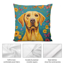 Load image into Gallery viewer, Labrador&#39;s Meadow Plush Pillow Case-Cushion Cover-Dog Dad Gifts, Dog Mom Gifts, Home Decor, Labrador, Pillows-5