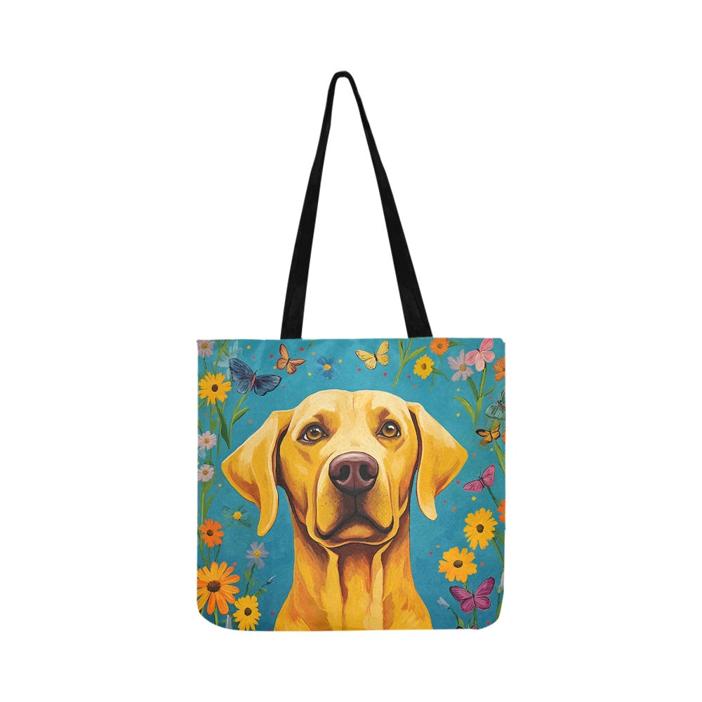 Labrador's Meadow Shopping Tote Bag-Accessories-Accessories, Bags, Dog Dad Gifts, Dog Mom Gifts, Labrador-1