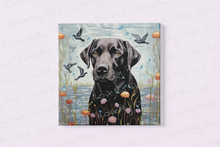 Load image into Gallery viewer, Lakeside Reverie Black Labrador Wall Art Poster-Art-Black Labrador, Dog Art, Home Decor, Labrador, Poster-4