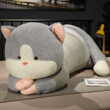 Load image into Gallery viewer, Large Black and White Cat Stuffed Animal - I Love You Sweater-11