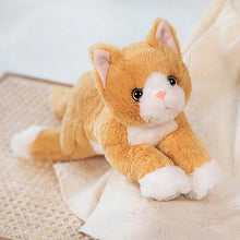 Load image into Gallery viewer, Large Black and White Cat Stuffed Toy - Pink Paw Pads Kitty-16