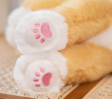 Load image into Gallery viewer, Large Black and White Cat Stuffed Toy - Pink Paw Pads Kitty-18