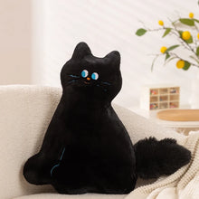 Load image into Gallery viewer, Large Black Cat Pillows - Soft Plush - 3 Pieces Set - Sweet Wide-Eyed Kitty-Stuffed Animals-Black Cat,Cats,Home Decor,Pillows,Stuffed Animal-Sitting Cat-20" (50 cm)-4