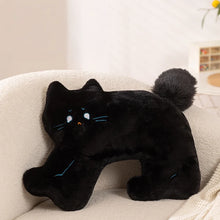 Load image into Gallery viewer, Large Black Cat Pillows - Soft Plush - 3 Pieces Set - Sweet Wide-Eyed Kitty-Stuffed Animals-Black Cat,Cats,Home Decor,Pillows,Stuffed Animal-Standing Cat-20" (50 cm)-3